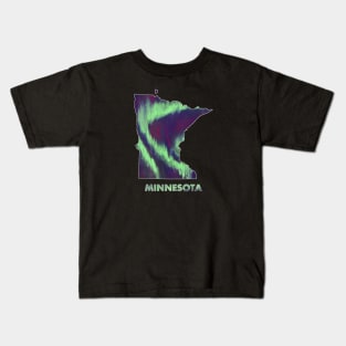 Minnesota - Northern Lights Kids T-Shirt
